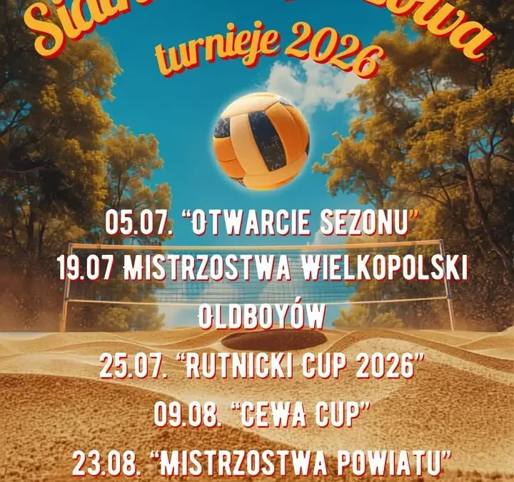 Turnieje siatkówki plażowej w Sierakowie – kalendarz na lato 2026