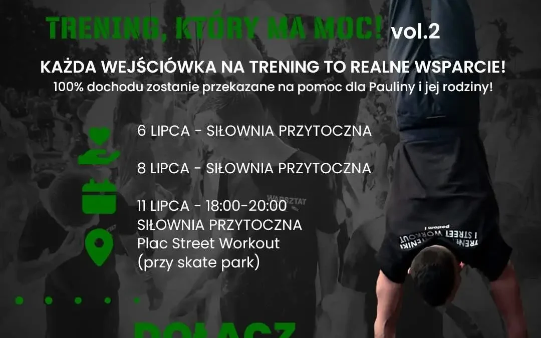 Trening charytatywny dla Pauliny Szulczyńskiej – dołącz i pomóż!