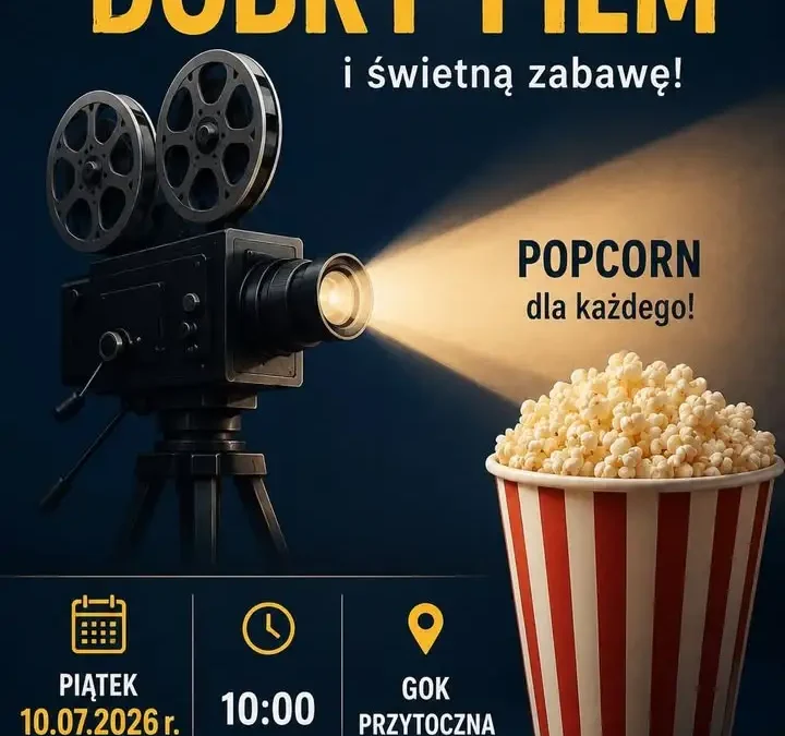 Wakacyjny seans filmowy w GOK Przytoczna – ostatnie spotkanie z popcornem