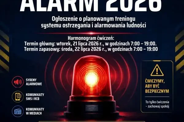 Ogólnopolskie ćwiczenia „ALARM 2026” – 21 lipca zawyją syreny