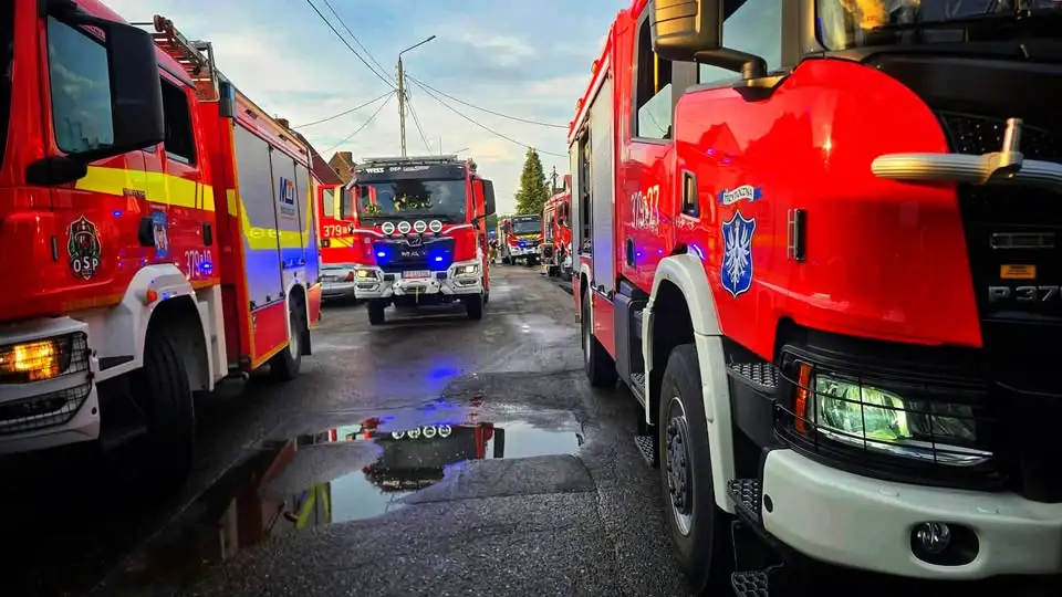Strażacy z Przytocznej usuwali skutki nawałnicy w Międzyrzeczu