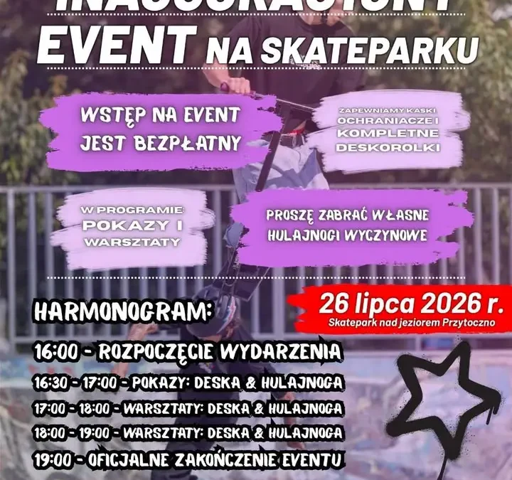 Inauguracja skateparku w Przytocznej – sportowe emocje i dobra zabawa