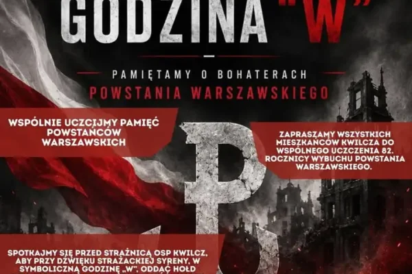 Gmina Kwilcz uczci 82. rocznicę Powstania Warszawskiego – spotkanie przed OSP