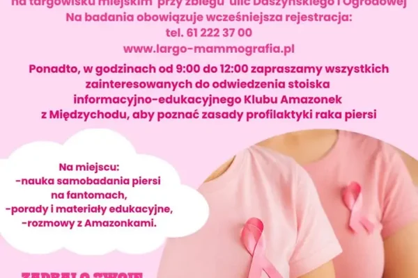 Profilaktyka raka piersi w Sierakowie: stoisko Amazonek i darmowe mammografie