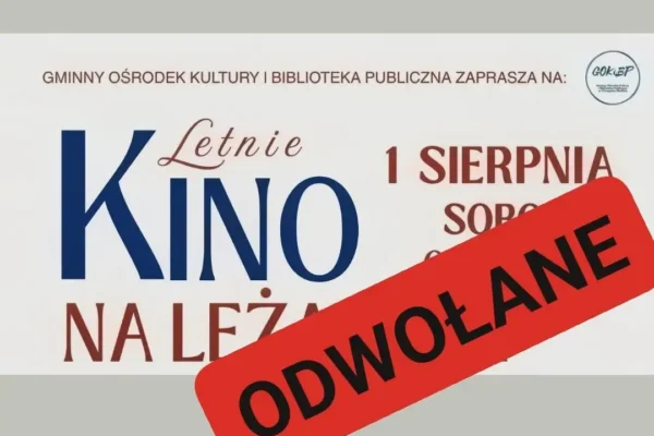 Kino Plenerowe w Chrzypsku Wielkim odwołane z powodu pogody
