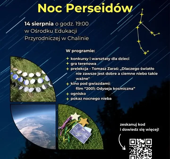 Noc Perseidów w Chalinie – wieczór pod ciemnym niebem pełen atrakcji