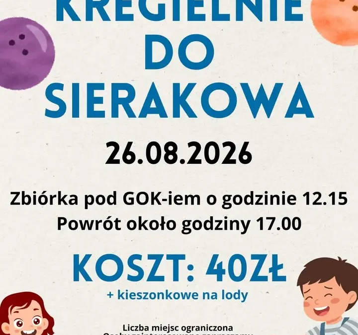 Pożegnanie wakacji na kręgielni w Sierakowie – GOK Chrzypsko zaprasza
