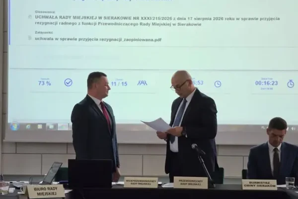 Zmiany w Radzie Miejskiej Sierakowa: nowa przewodnicząca i nowy zastępca burmistrza