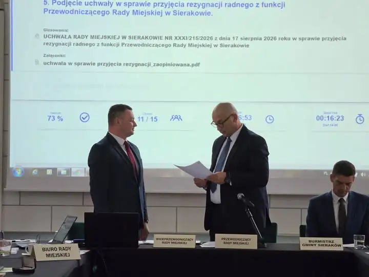 Zmiany w Radzie Miejskiej Sierakowa: nowa przewodnicząca i nowy zastępca burmistrza