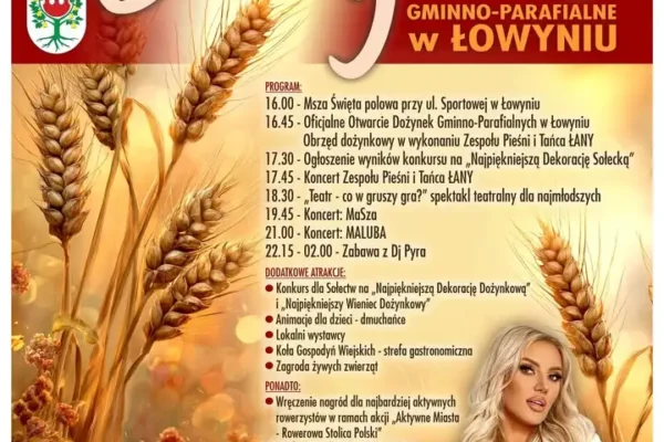 Dożynki Gminno-Parafialne w Łowyniu – 12 września pełen atrakcji