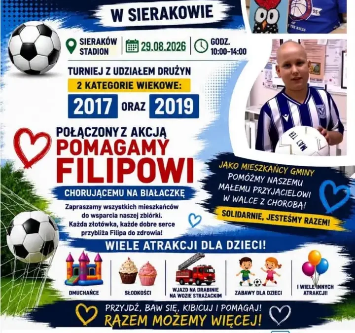 XVI Turniej Przyjaźni w Sierakowie: sport, zabawa i pomoc dla Filipa