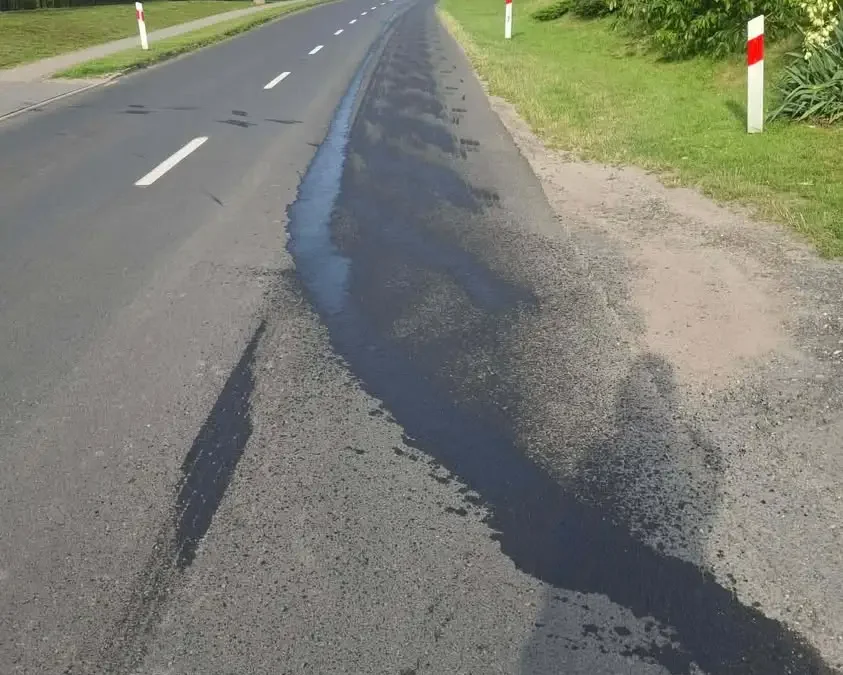Plama ropopochodna w Chrzypsku Wielkim – interwencja strażaków