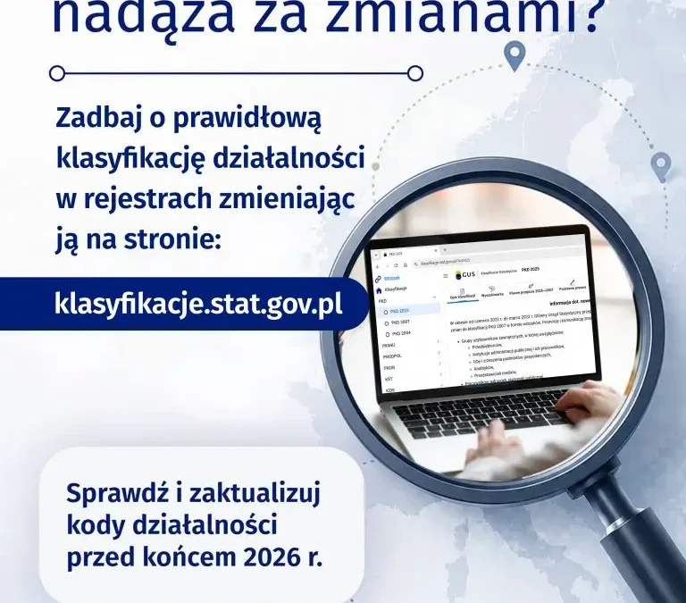 Nowa klasyfikacja PKD 2025 – co muszą wiedzieć przedsiębiorcy z gminy Sieraków?