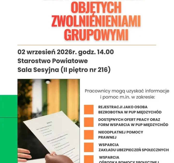 Spotkanie informacyjne dla pracowników objętych zwolnieniami grupowymi w Międzychodzie