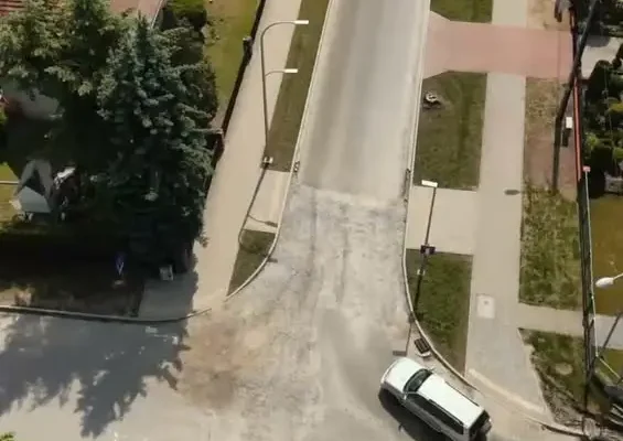 Ulica Strzelecka w Międzychodzie po pierwszym etapie modernizacji