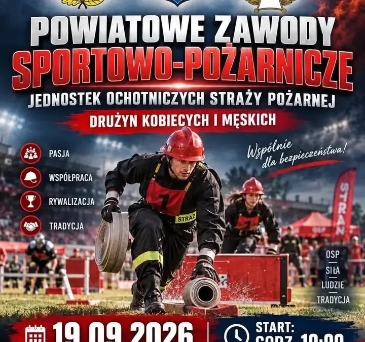 Powiatowe Zawody Sportowo-Pożarnicze OSP w Przytocznej już 19 września