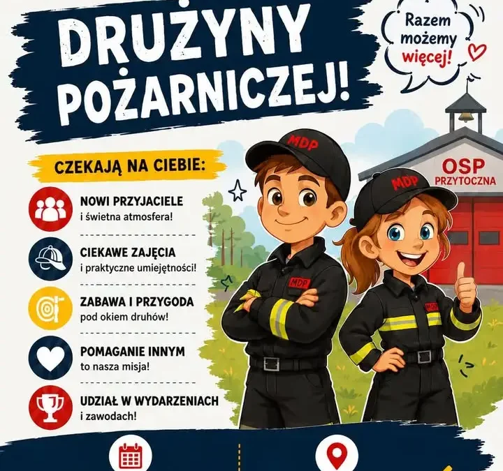 Młodzieżowa Drużyna Pożarnicza w Przytocznej zaprasza na spotkanie 10 października