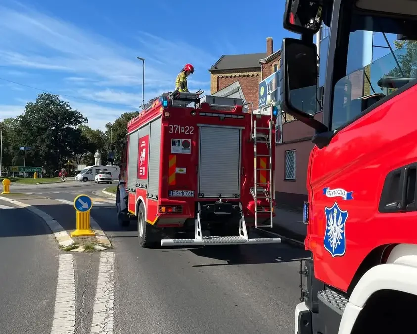 Fałszywy alarm w Skwierzynie. Strażacy sprawdzali zgłoszenie o rozsypanym zbożu