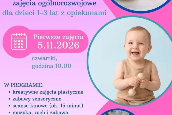 MALUSZKOWO – zajęcia ogólnorozwojowe dla dzieci 1-3 lat w GOK Chrzypsko